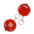 Round Tape Measure With Keychain